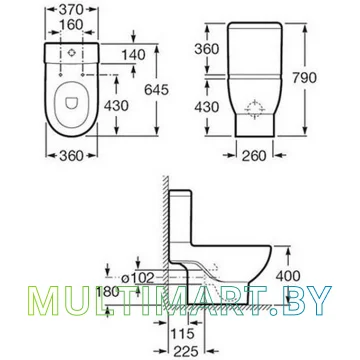 Унитаз Roca Meridian 342247000 картинка 2